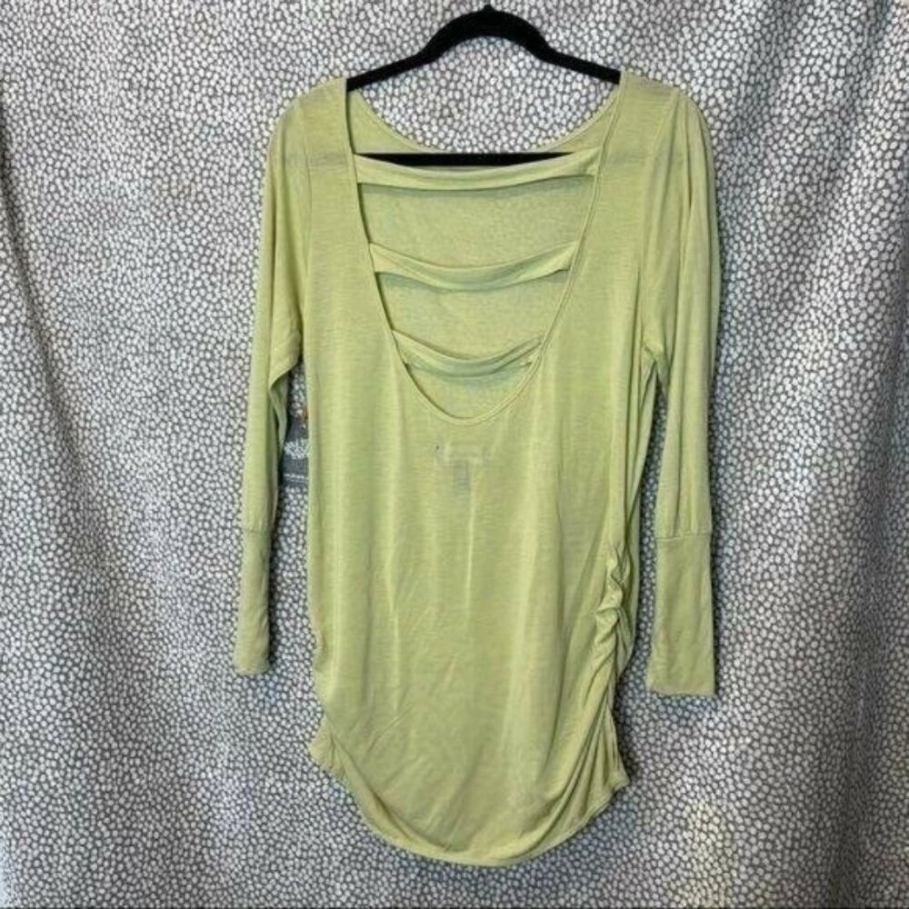 Paul Frank Green Long Sleeve Low Back Top Size XL - Picture 3 of 9